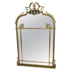 Magnificent Italian Regency Style Mirror with Figural Cameo