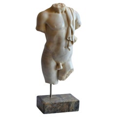 Antique Magnificent Italian Sculpture in Carrara Marble " Torso " Early 20th Century