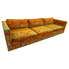 Magnificent Jack Lenor Larsen Tuxedo Even Arm Sofa Dunbar Mid-Century Modern