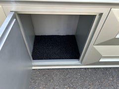 Magnificent James Mont Goldfish Medallion Trapezoid Credenza Mid-Century Modern