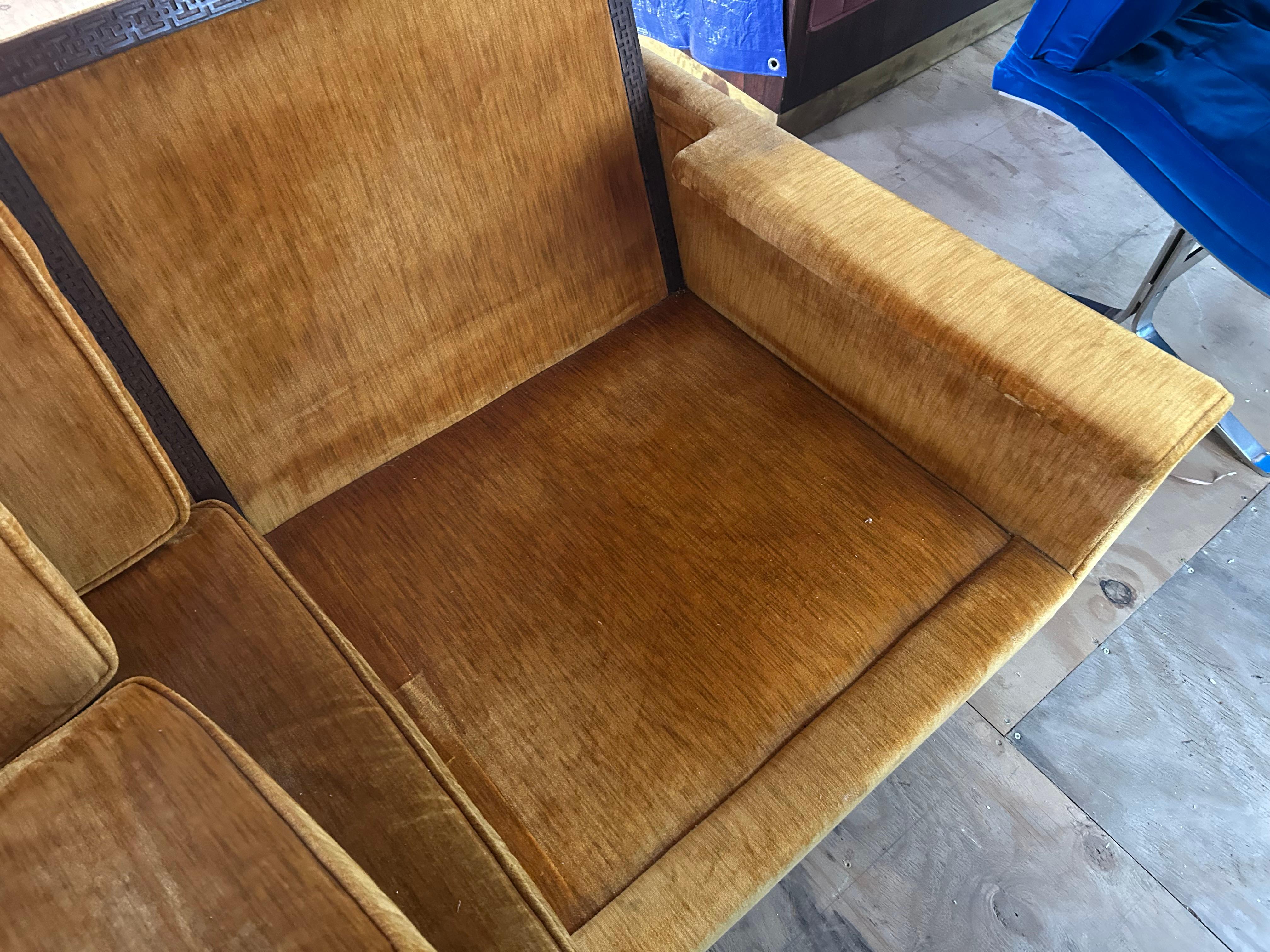 Superbe canapé bas John Widdicomb avec accoudoirs inhabituels Mid-Century Modern en vente 8