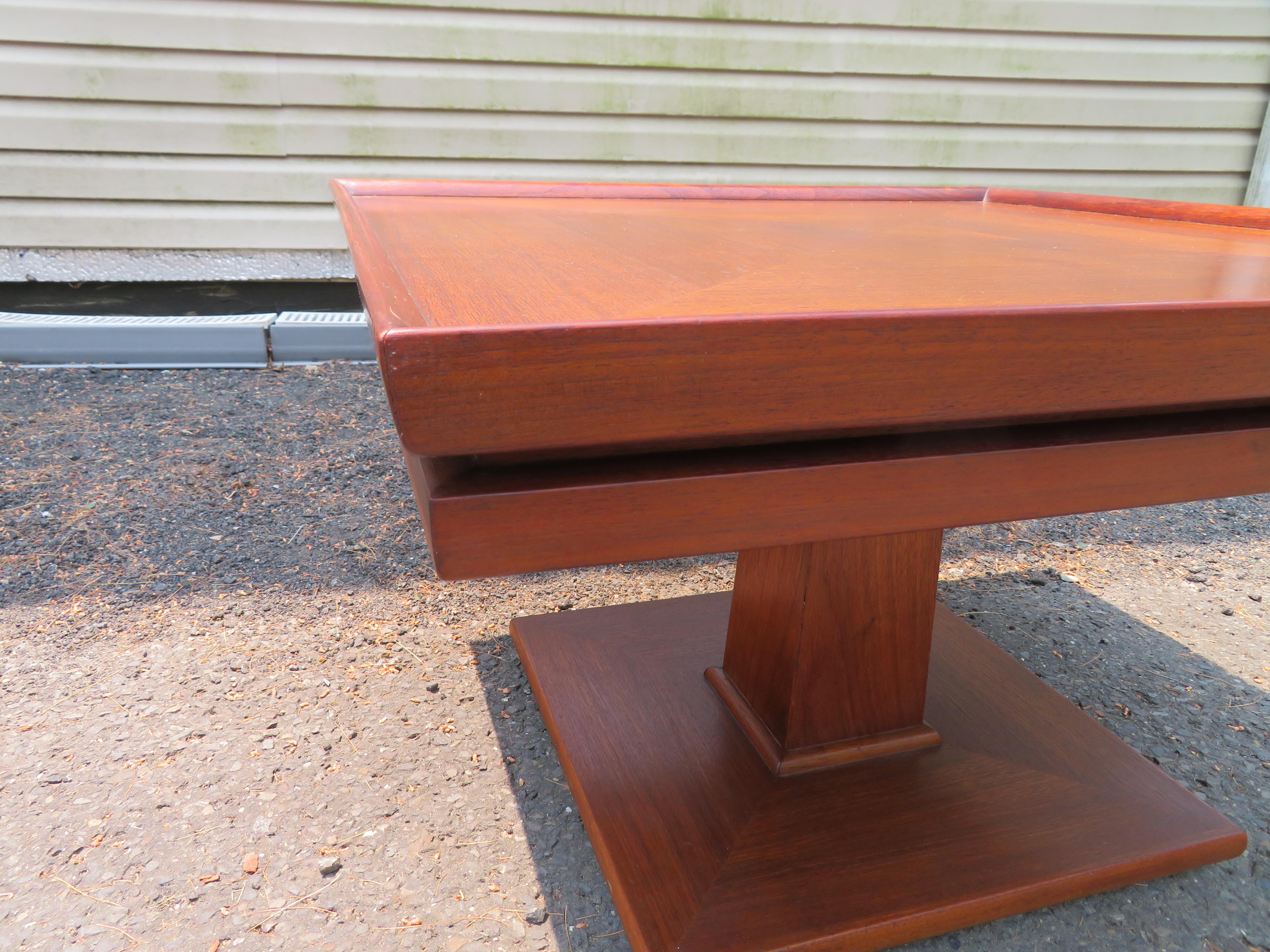 Magnificent John Widdicomb Square Coffee Side Table Mid-Century Modern For Sale 3