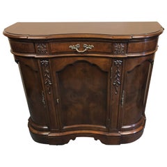 Magnificent Karges Burled Walnut and Mahogany Curvy Credenza