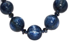 AJD Unique Glowing Natural Blue Kyanite Necklace 24" Necklace