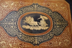 Magnificent Lacquered Hand Painted Formal Italian Table Helios Chariot