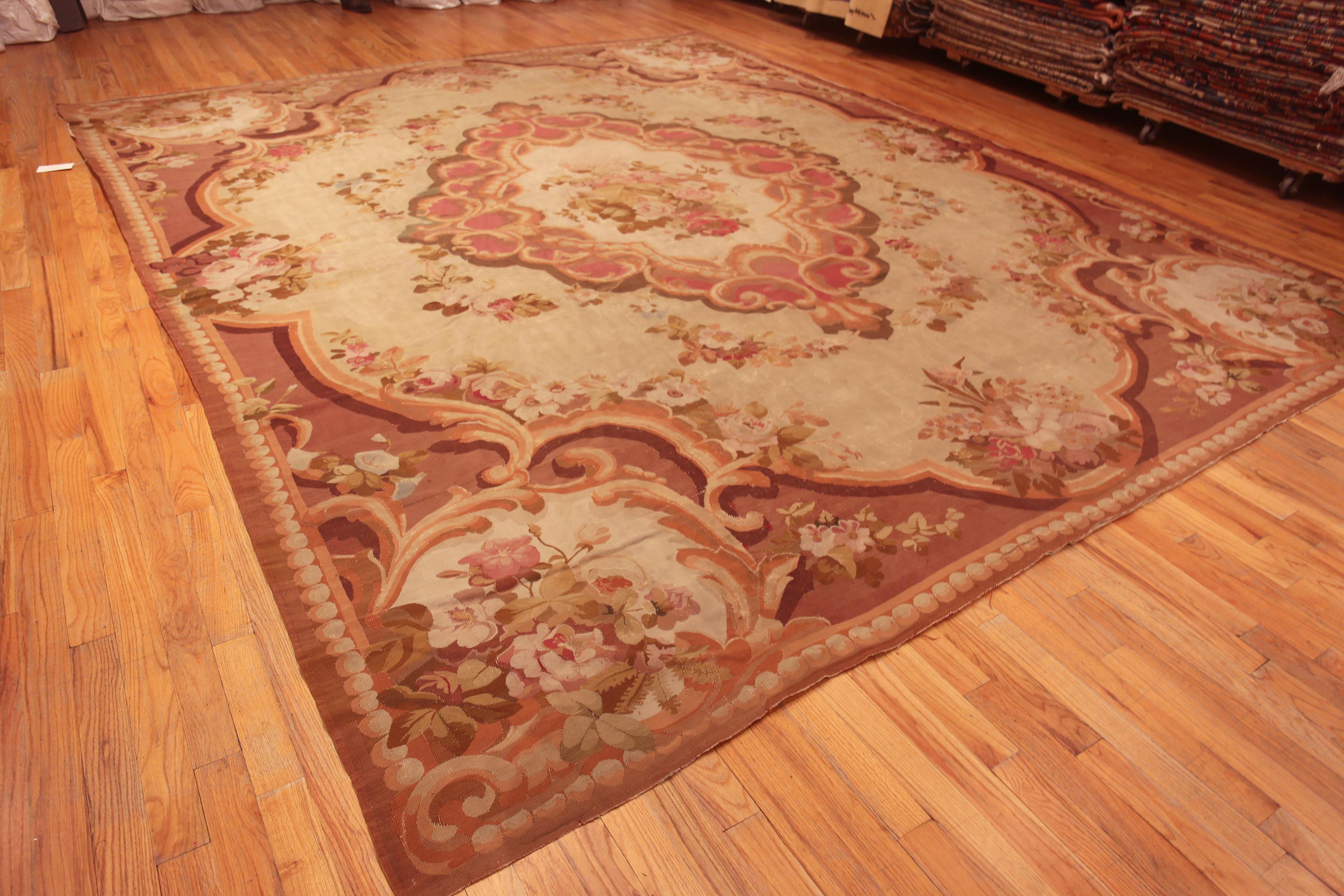 Magnificent Large Antique 19th Century French Aubusson Rug, country of origin: France, Circa date: 1880