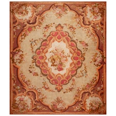 Prächtiger großer antiker französischer Aubusson-Teppich aus dem 19. Jahrhundert 12'10" x 15'7"
