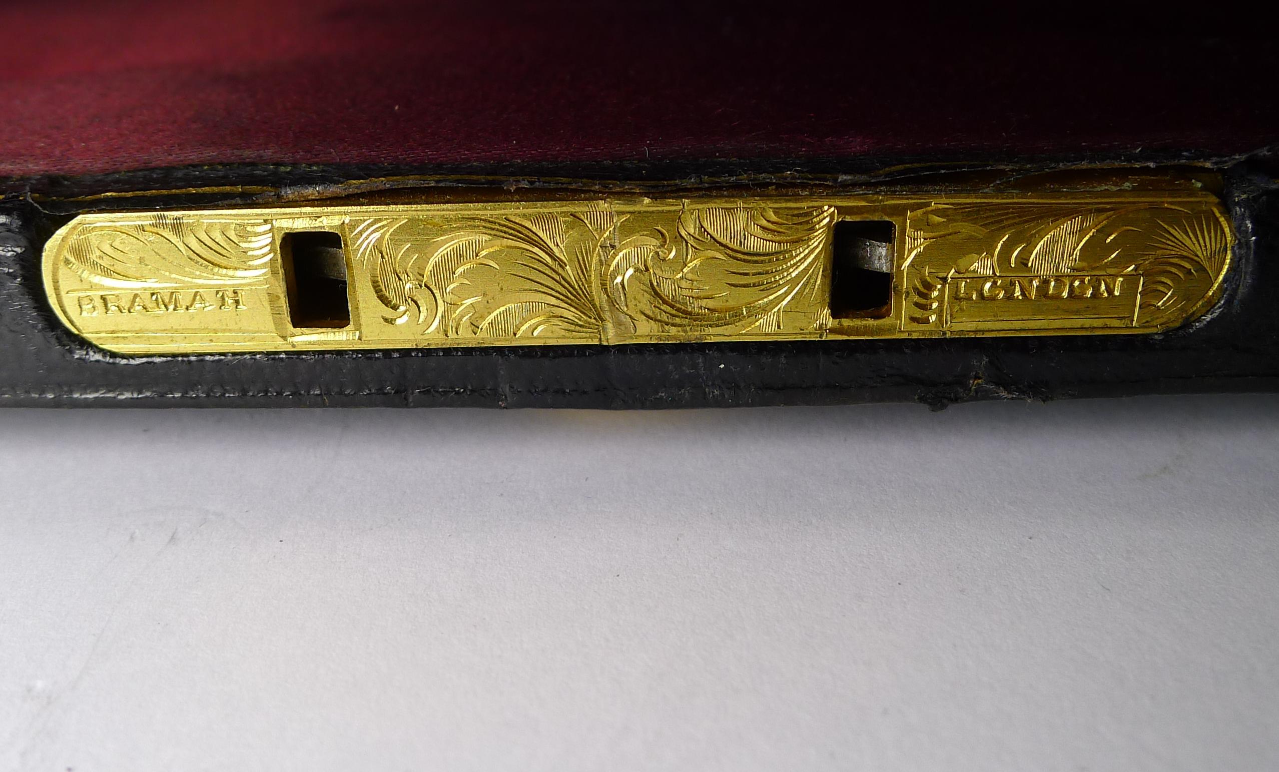 Victorian Magnificent Large Antique English Leather Jewellery Box, circa 1870