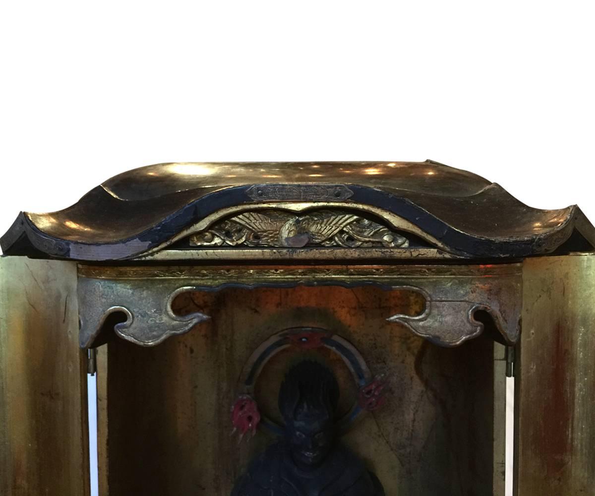 Magnificent Large Antique Japanese Zushi Shrine In Good Condition In Laguna Beach, CA