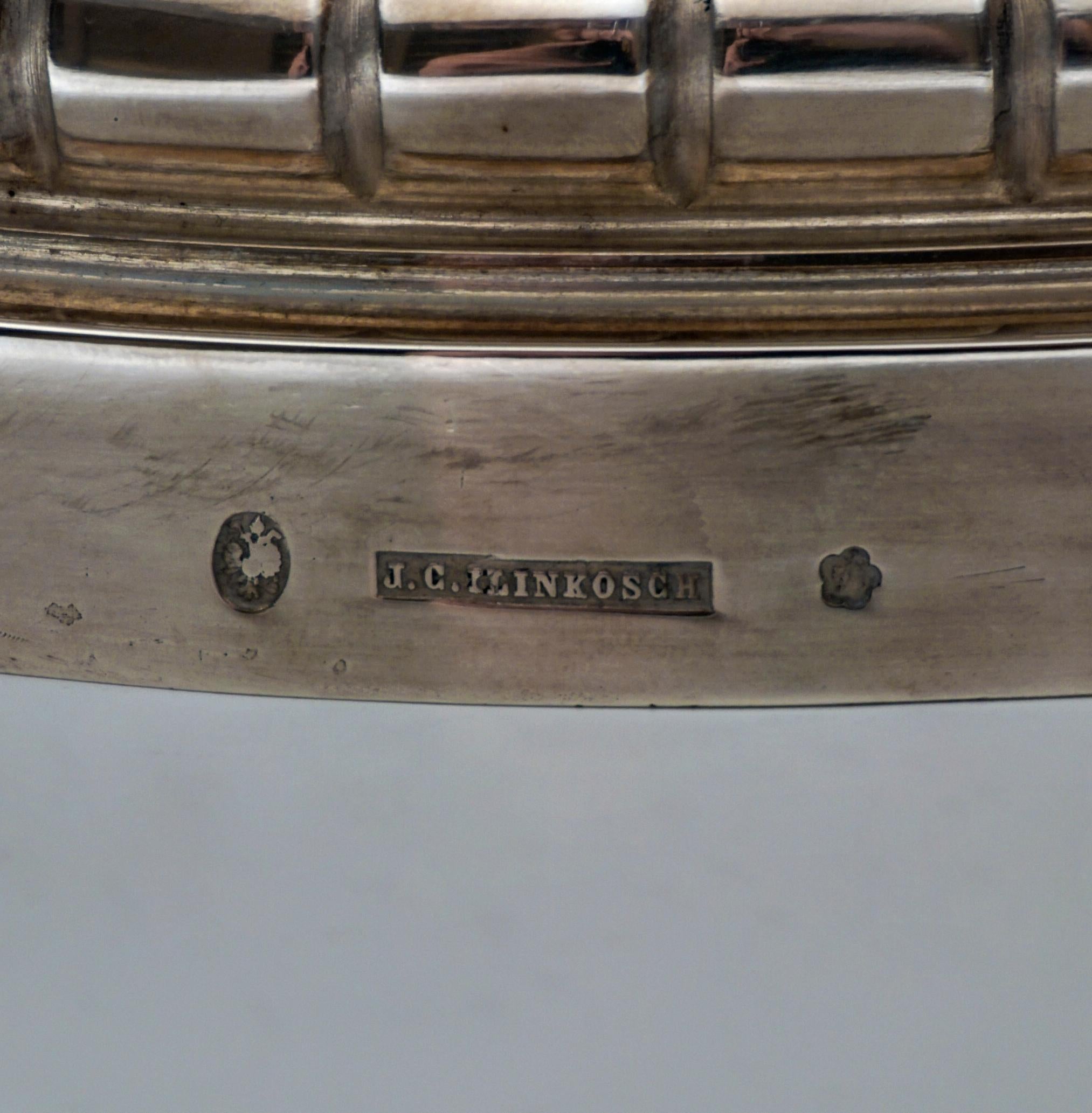 Magnífico centro de mesa grande de plata Art Nouveau, de J.C. Klinkosch Viena, 1884 en venta 8