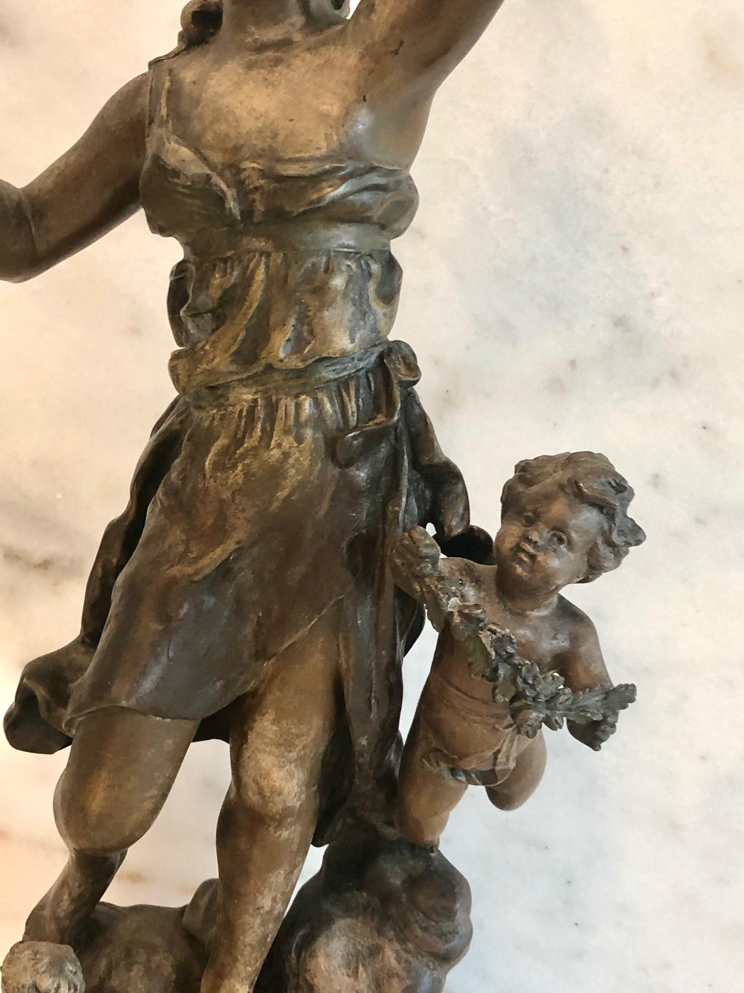 Magnificent Large French 19th Century Bronze Sculpture For Sale 8