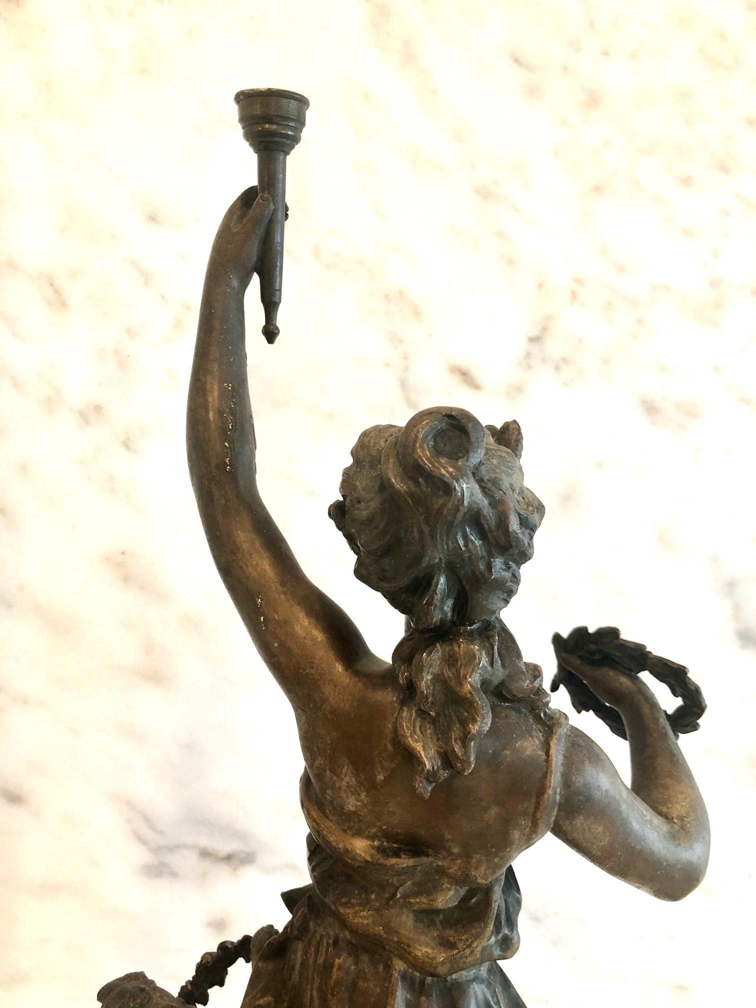 Magnificent Large French 19th Century Bronze Sculpture For Sale 12