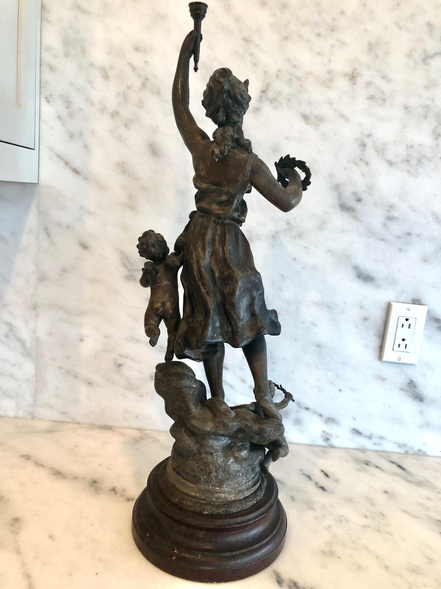 Magnificent Large French 19th Century Bronze Sculpture For Sale 16