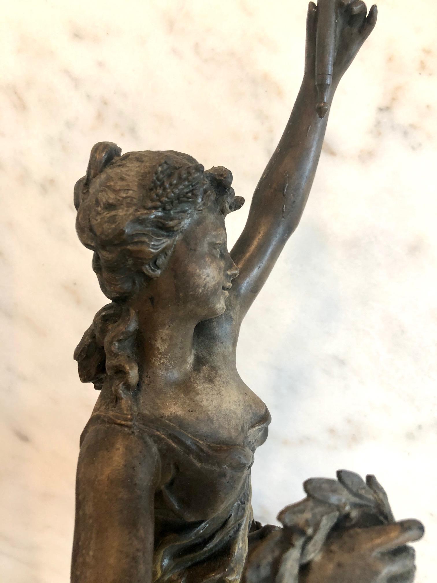Magnificent Large French 19th Century Bronze Sculpture For Sale 3