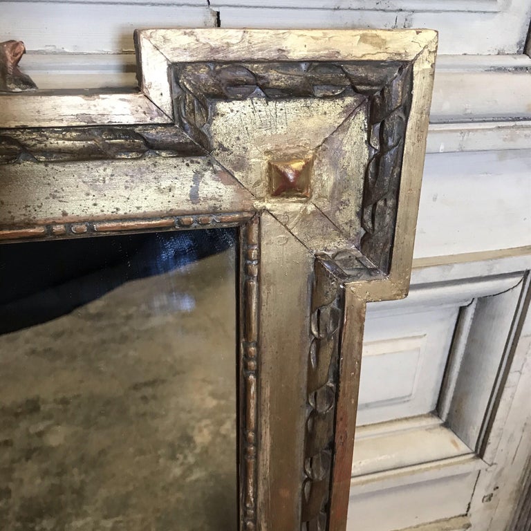 Magnificent Large French Antique Giltwood Mirror with Ribbon Bow For ...
