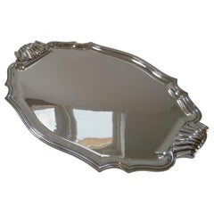 Magnificent Large French Silver Plated Drinks Tray, c.1900