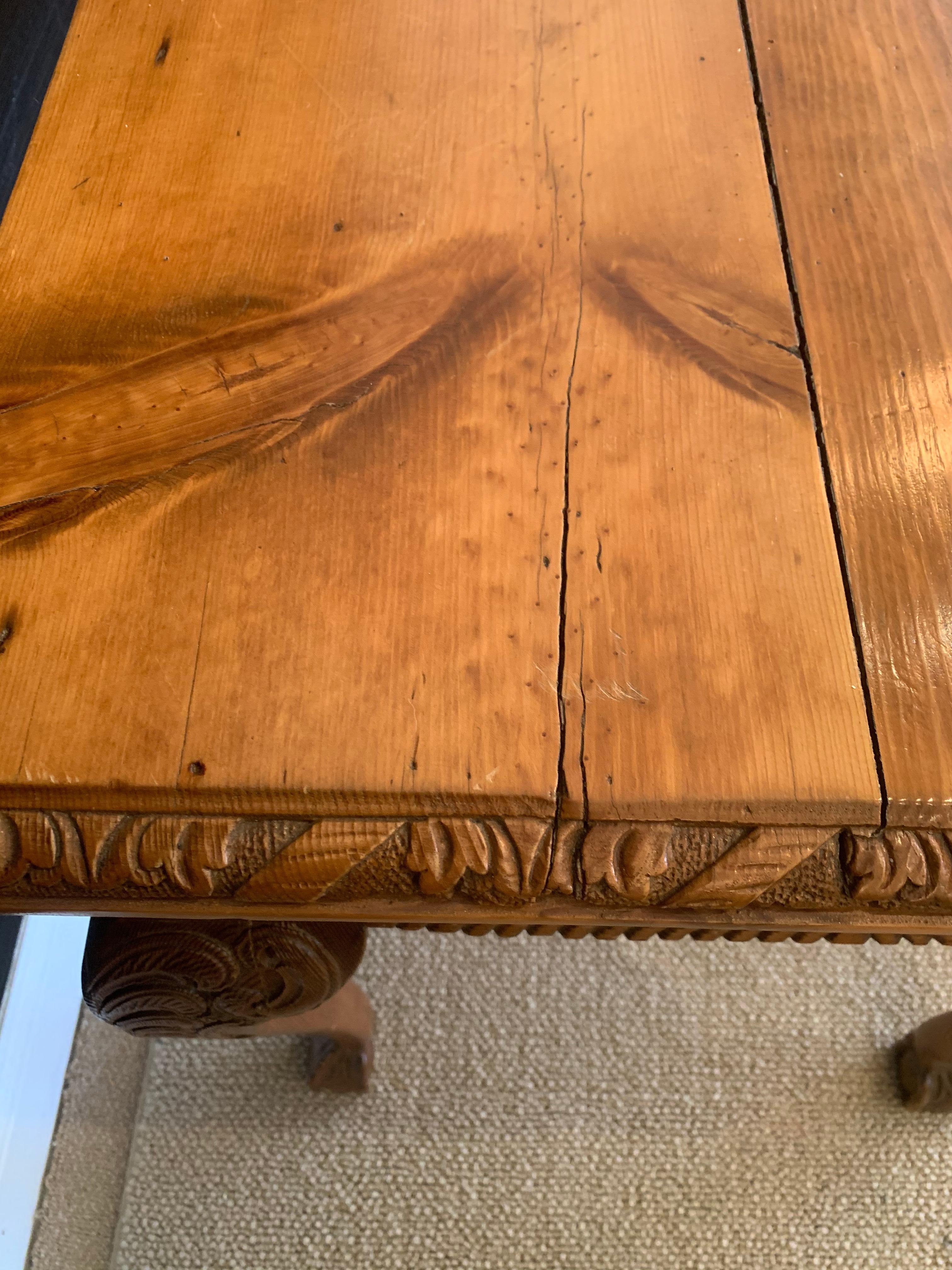 Magnificent Large Georgian Carved Wood Irish Serving Table Console 6