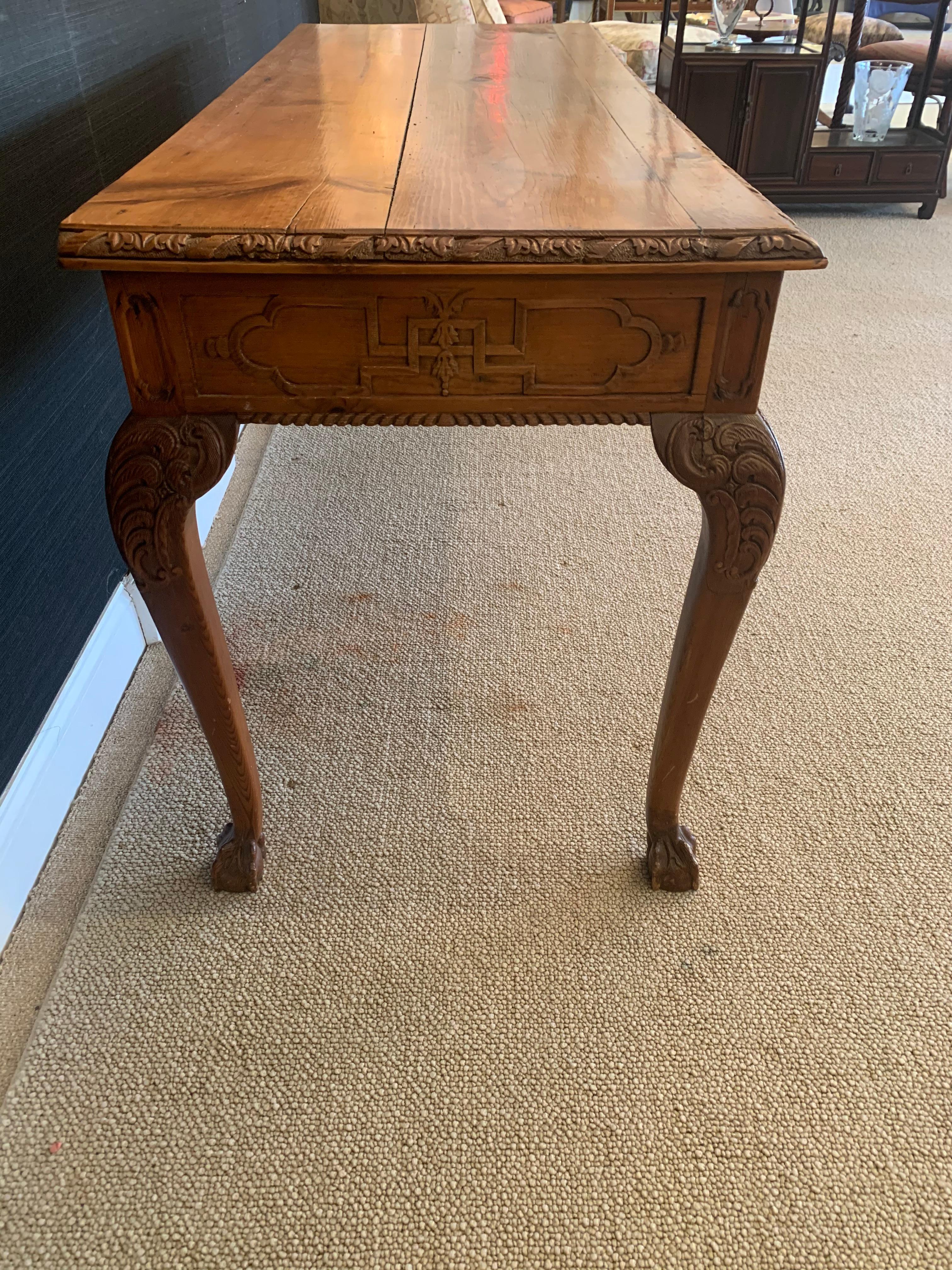 Magnificent Large Georgian Carved Wood Irish Serving Table Console 8