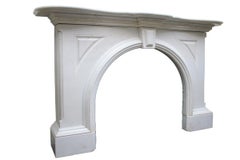 Magnificent Large Mid-Victorian Statuary White Marble Fireplace Surround