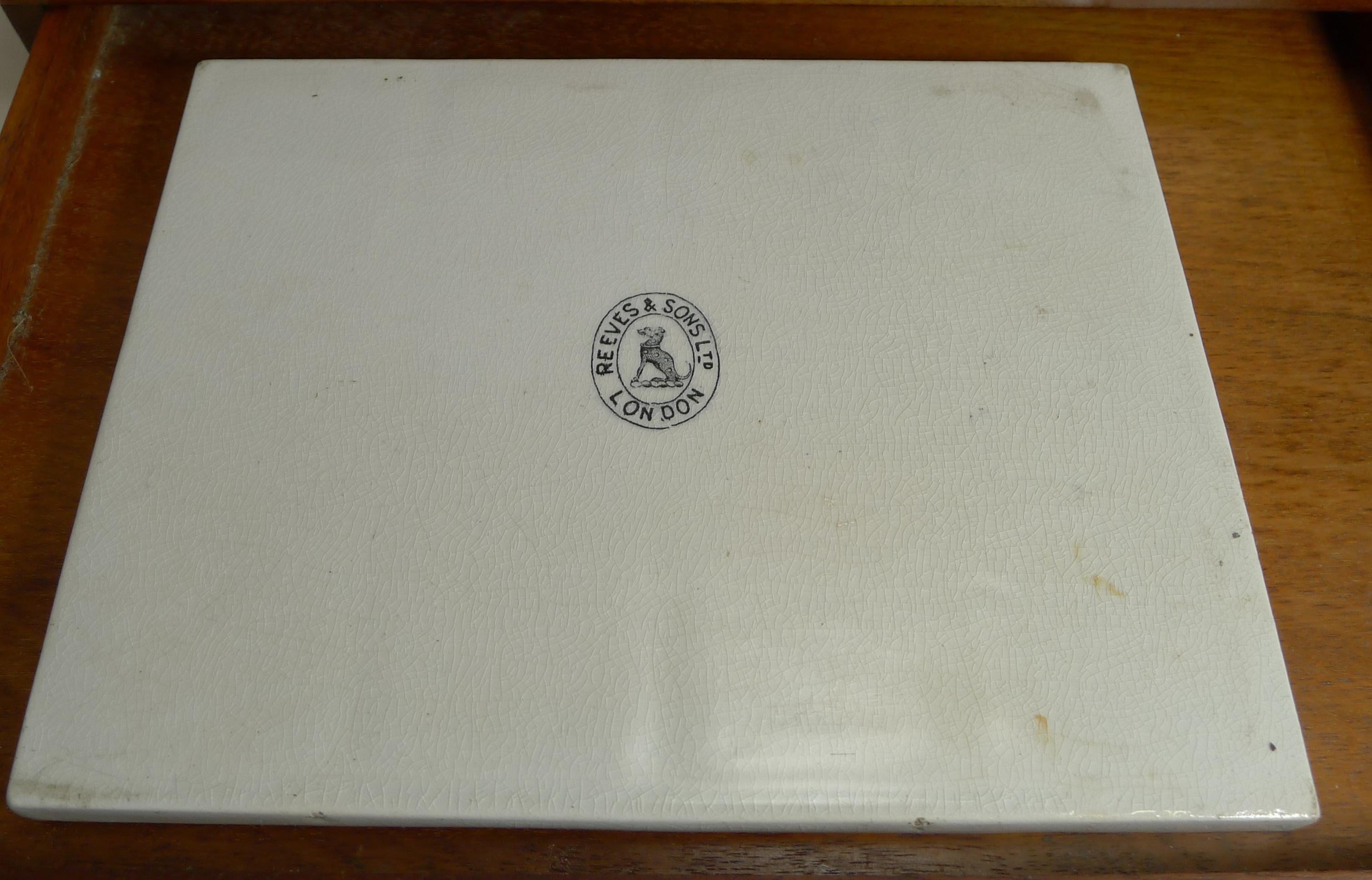 English Magnificent Large Reeves & Sons Artist / Watercolor Box, circa 1860