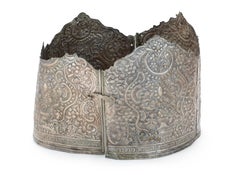 Magnificent Large Silver Torah Crown – Algeria or Libya, 1845