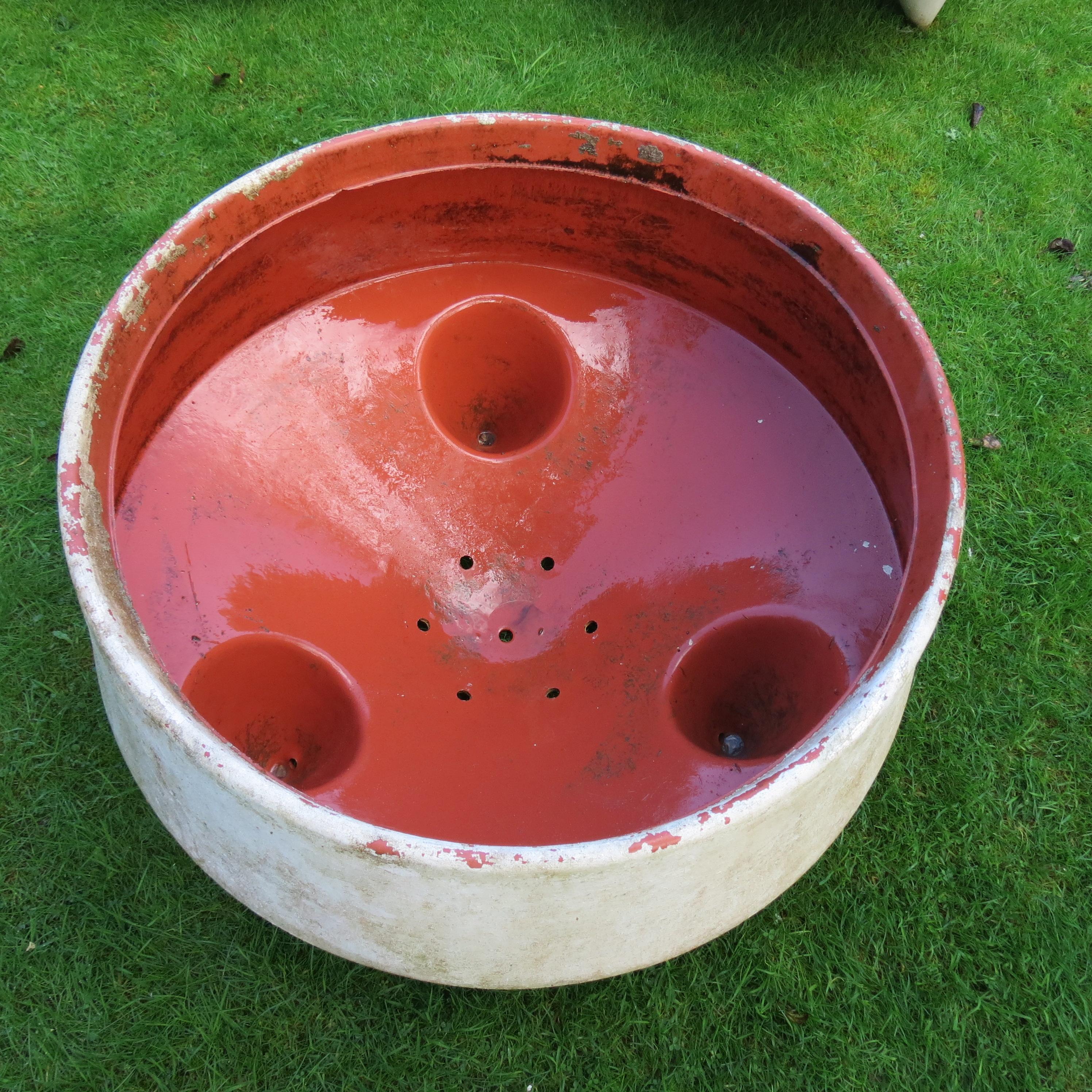 Magnífica jardinera modernista blanca grande 1990 Moderno de mediados de siglo