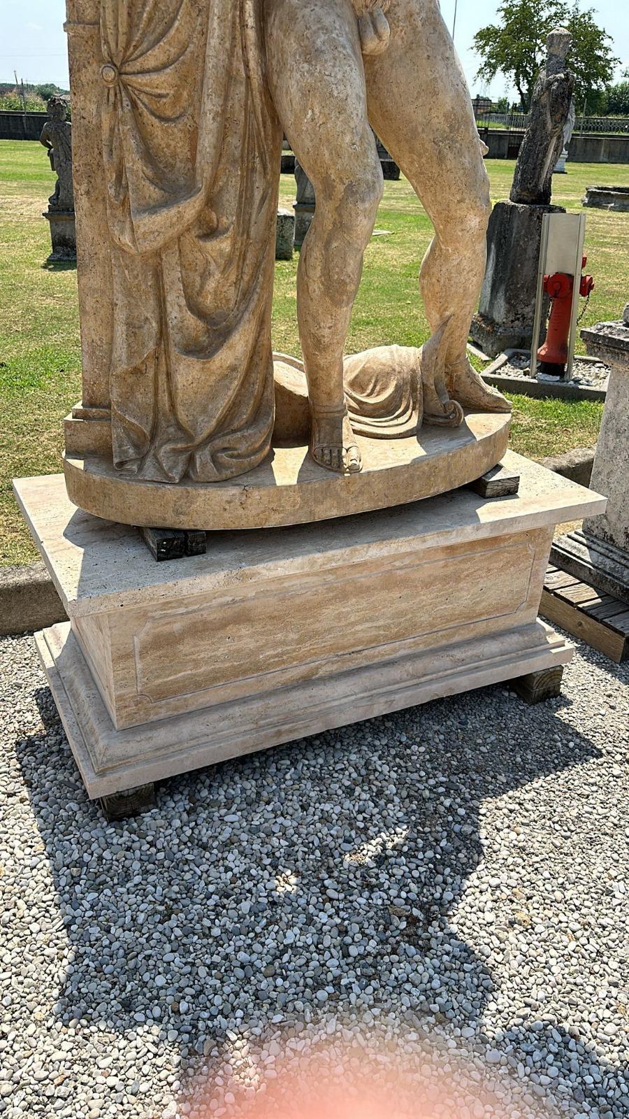 Magnífica escultura de mármol a tamaño natural de Italia 180 CM en venta 5