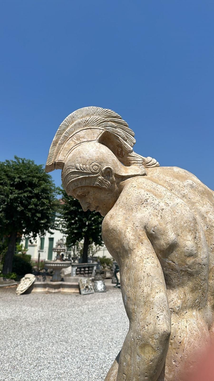 Magnífica escultura de mármol a tamaño natural de Italia 180 CM en venta 6