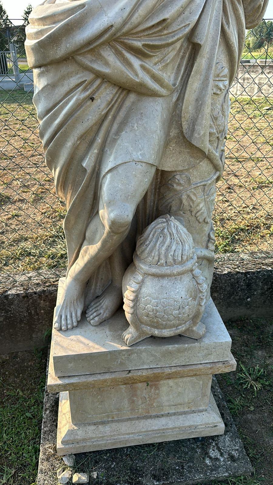 Magnífica escultura de mármol a tamaño natural de Italia 180 CM siglo XX en venta