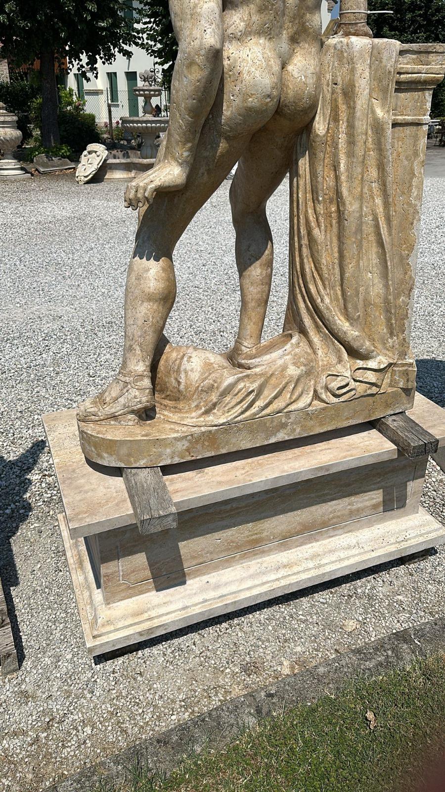 Magnífica escultura de mármol a tamaño natural de Italia 180 CM en venta 2