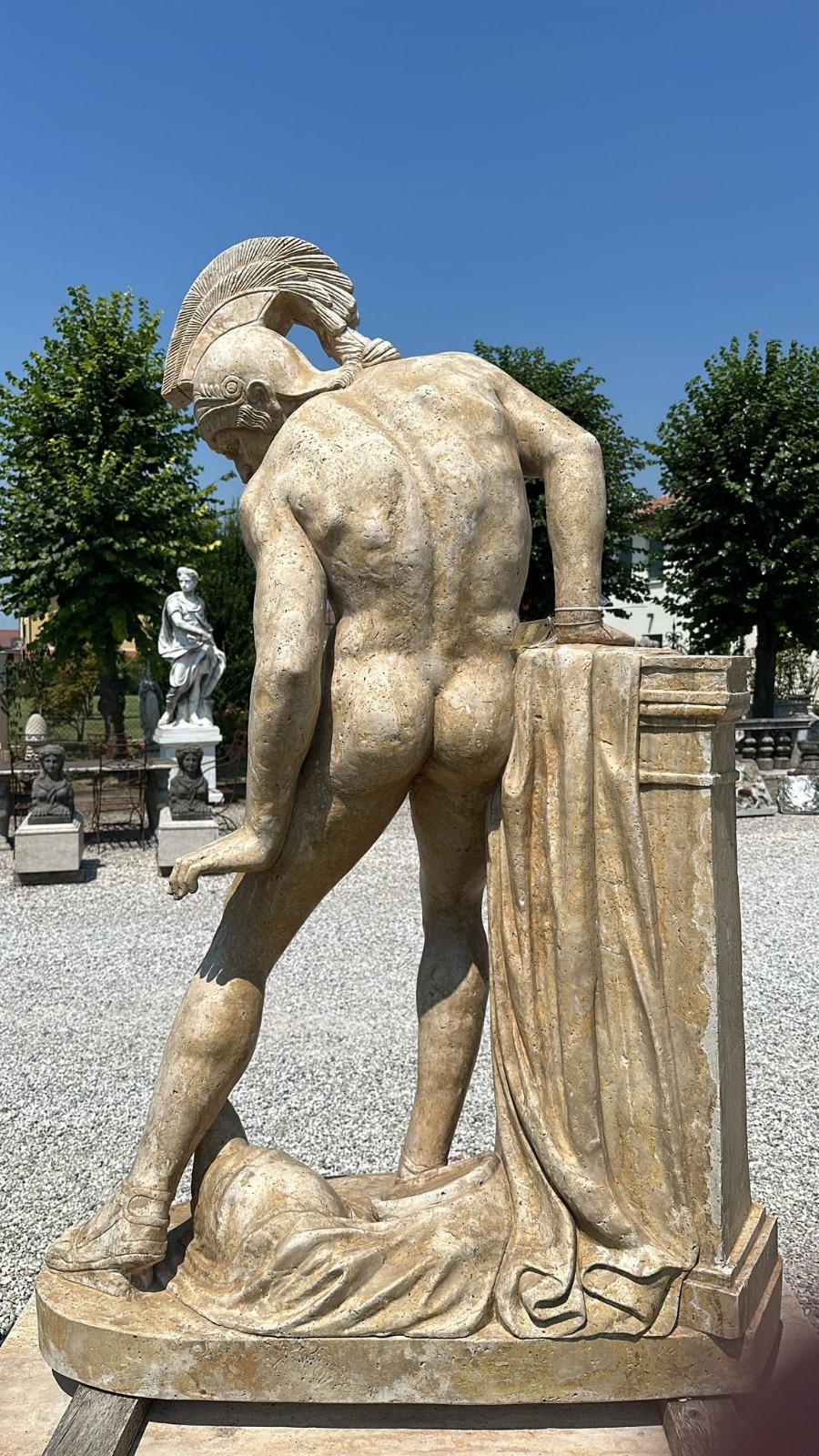 Magnífica escultura de mármol a tamaño natural de Italia 180 CM en venta 3