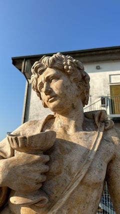Magnificent Life-Size Marble Sculpture from Italy 200 CM BACHO