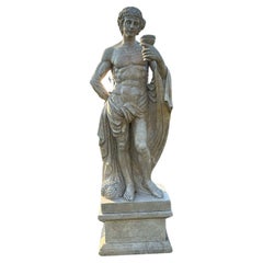 Magnifica scultura in marmo a grandezza naturale dall'Italia 200 CM BACHO