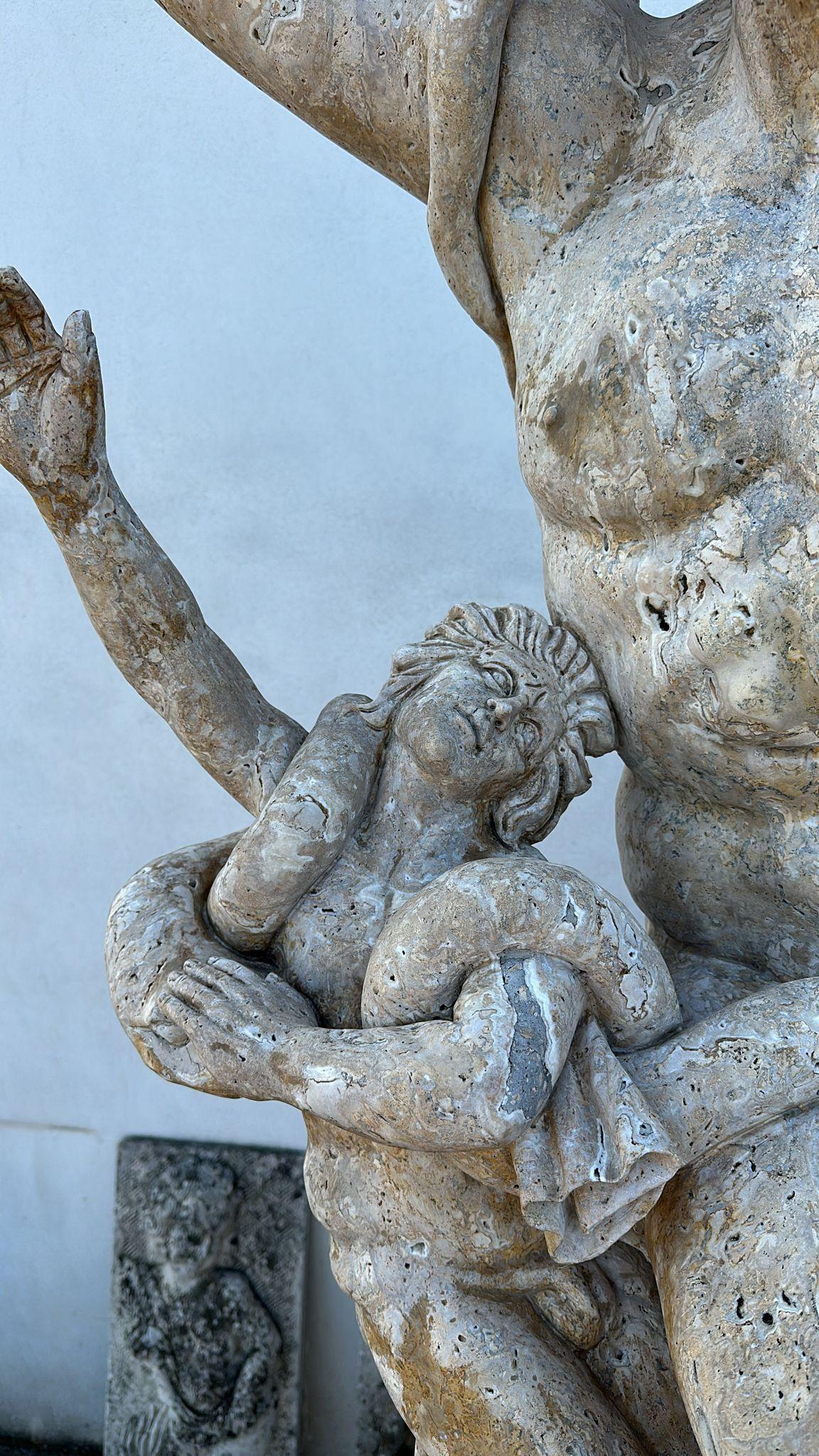 Magnificent Life-Size Marble Sculpture from Italy 200 CM LACOONTE In Good Condition In Madrid, ES