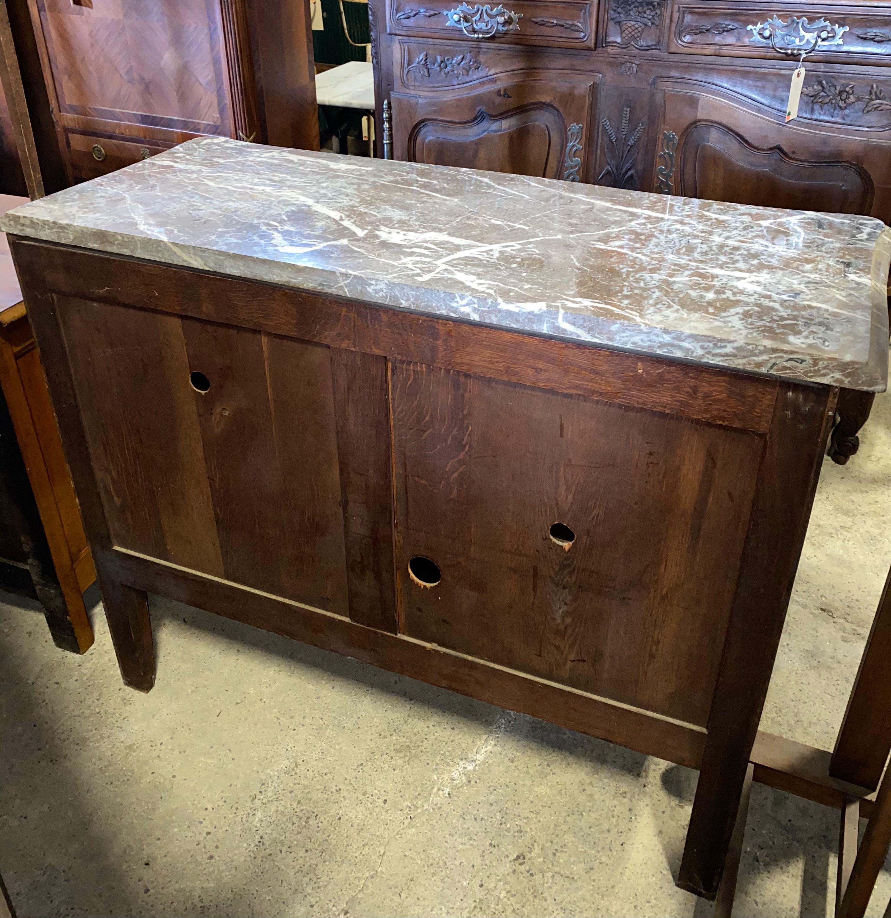 Magnificent Mahogany and Marble Credenza with Gorgeous Bronze Adornments 11
