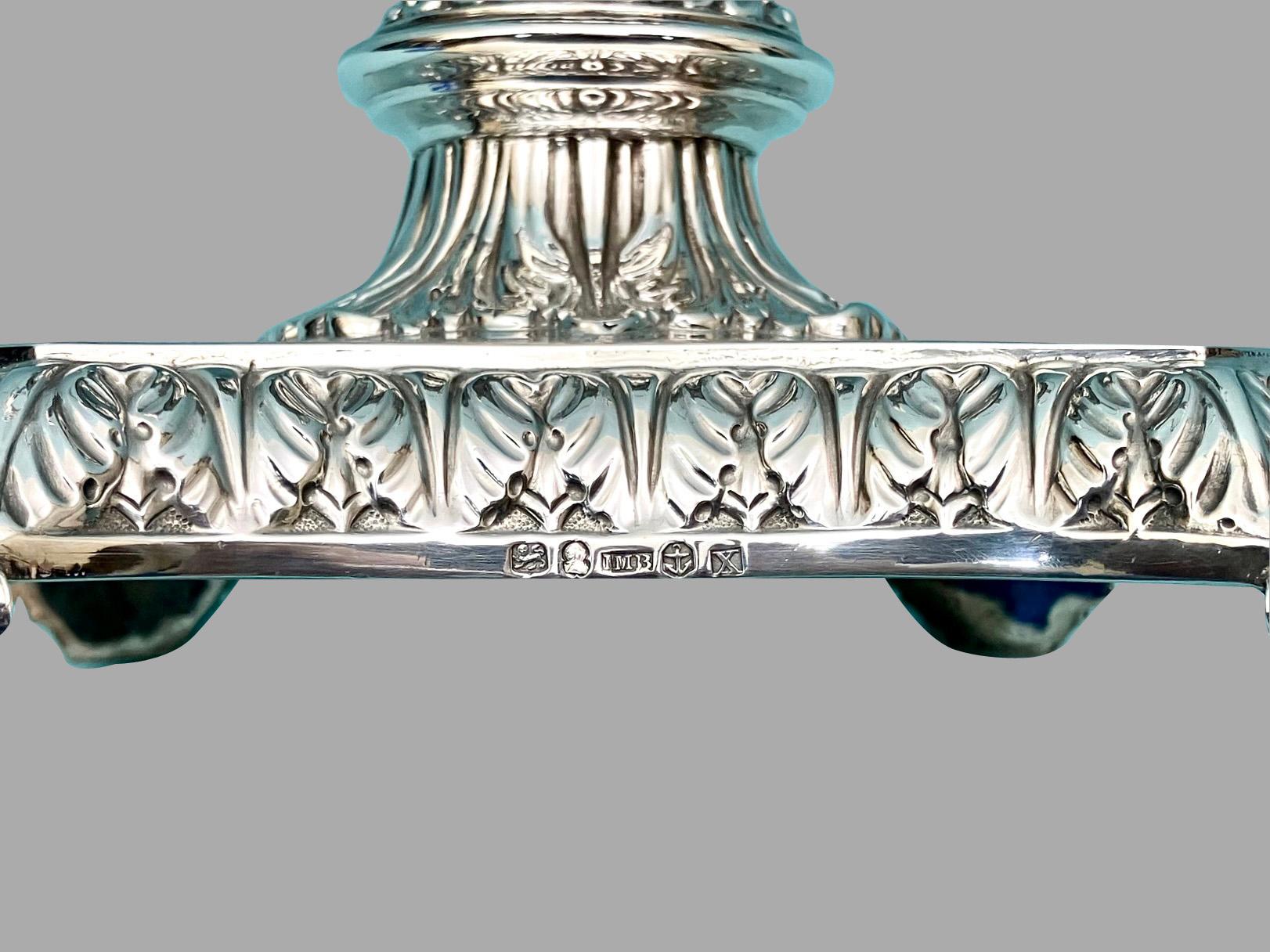 Magnificent Matthew Boulton (1728-1809) Sterling Silver 4 Branch Epergne 8