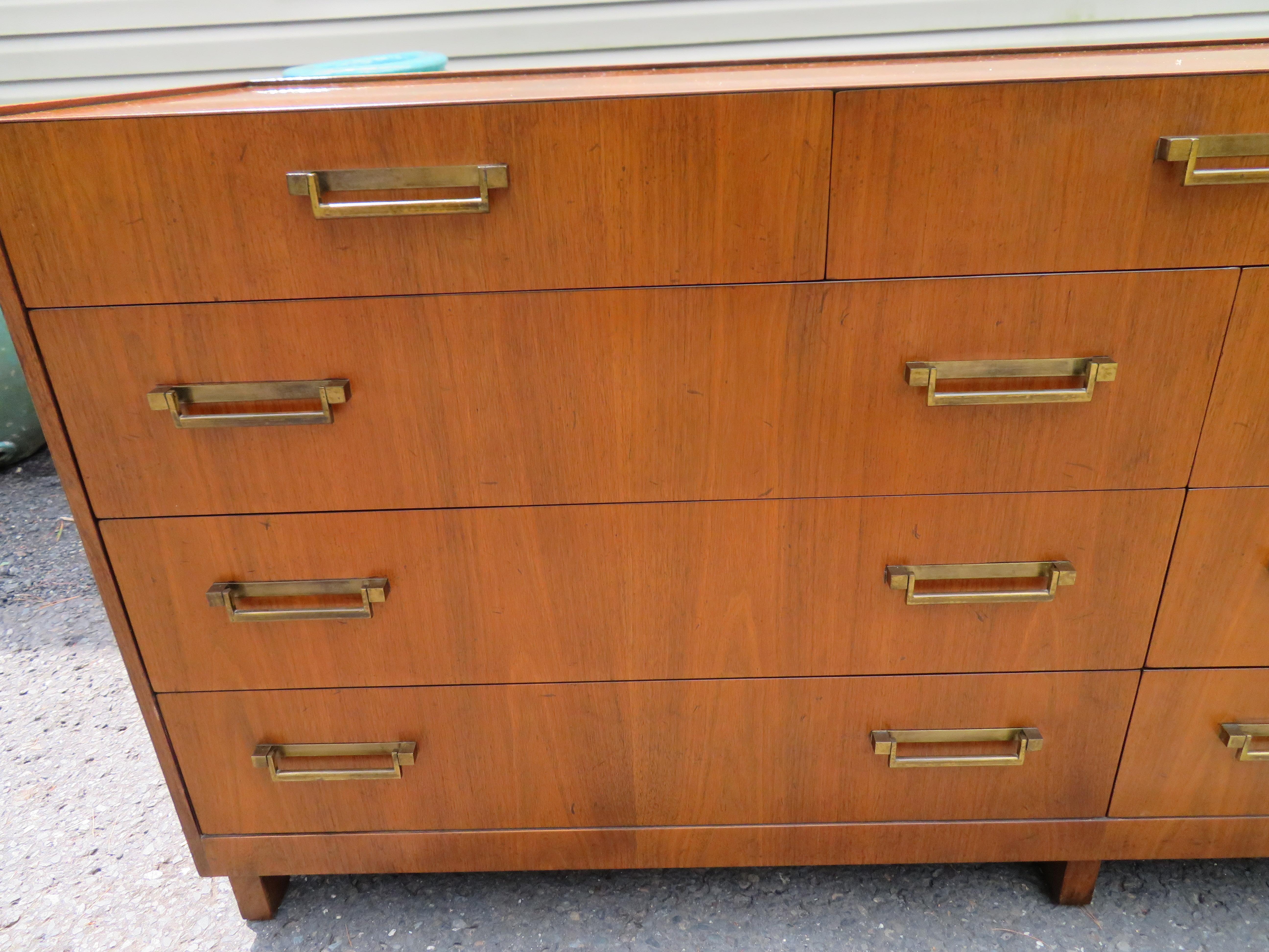 American Magnificent Michael Taylor Baker Campaign Chest Mid-Century Modern For Sale