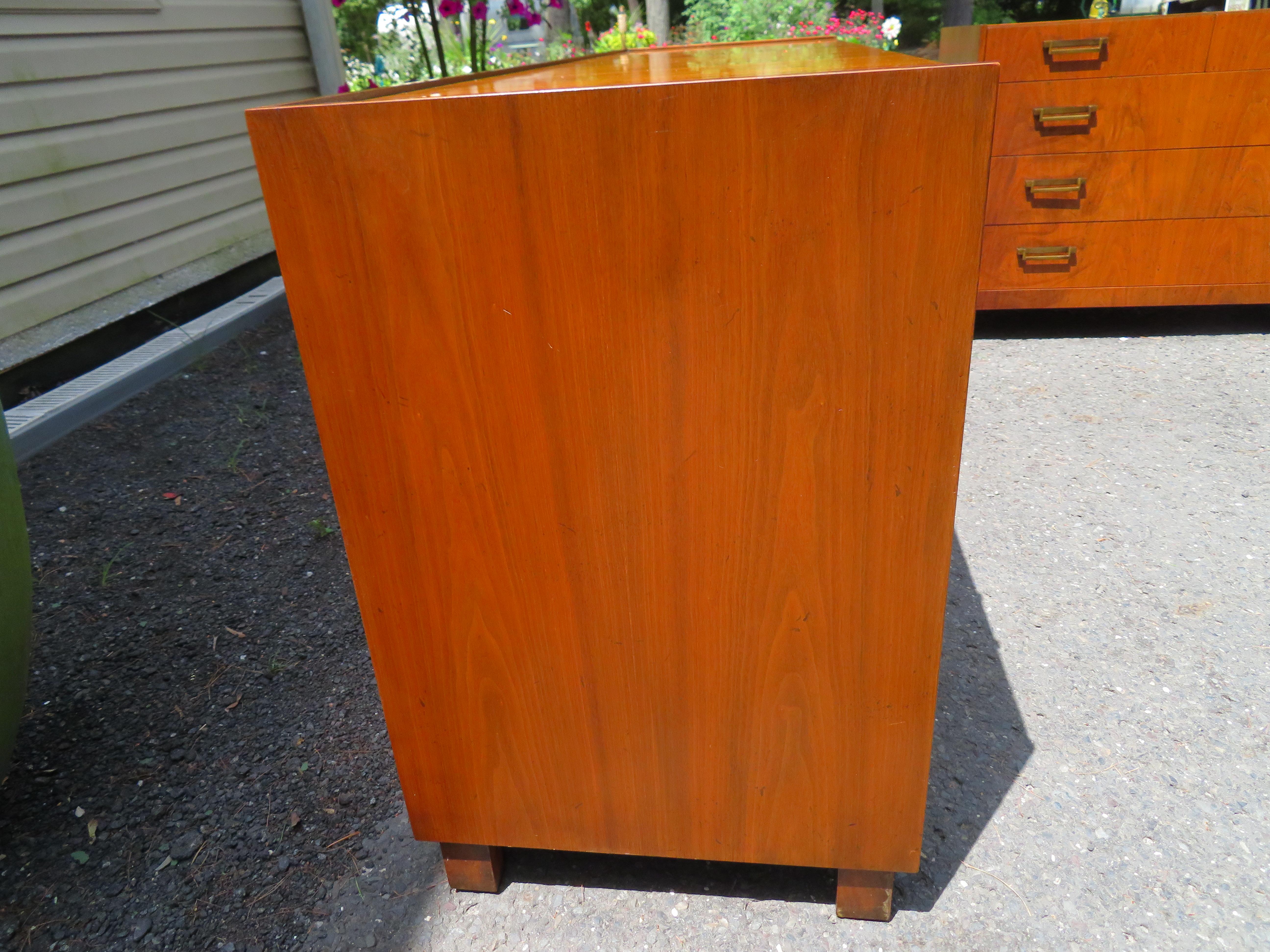 Walnut Magnificent Michael Taylor Baker Campaign Chest Mid-Century Modern For Sale