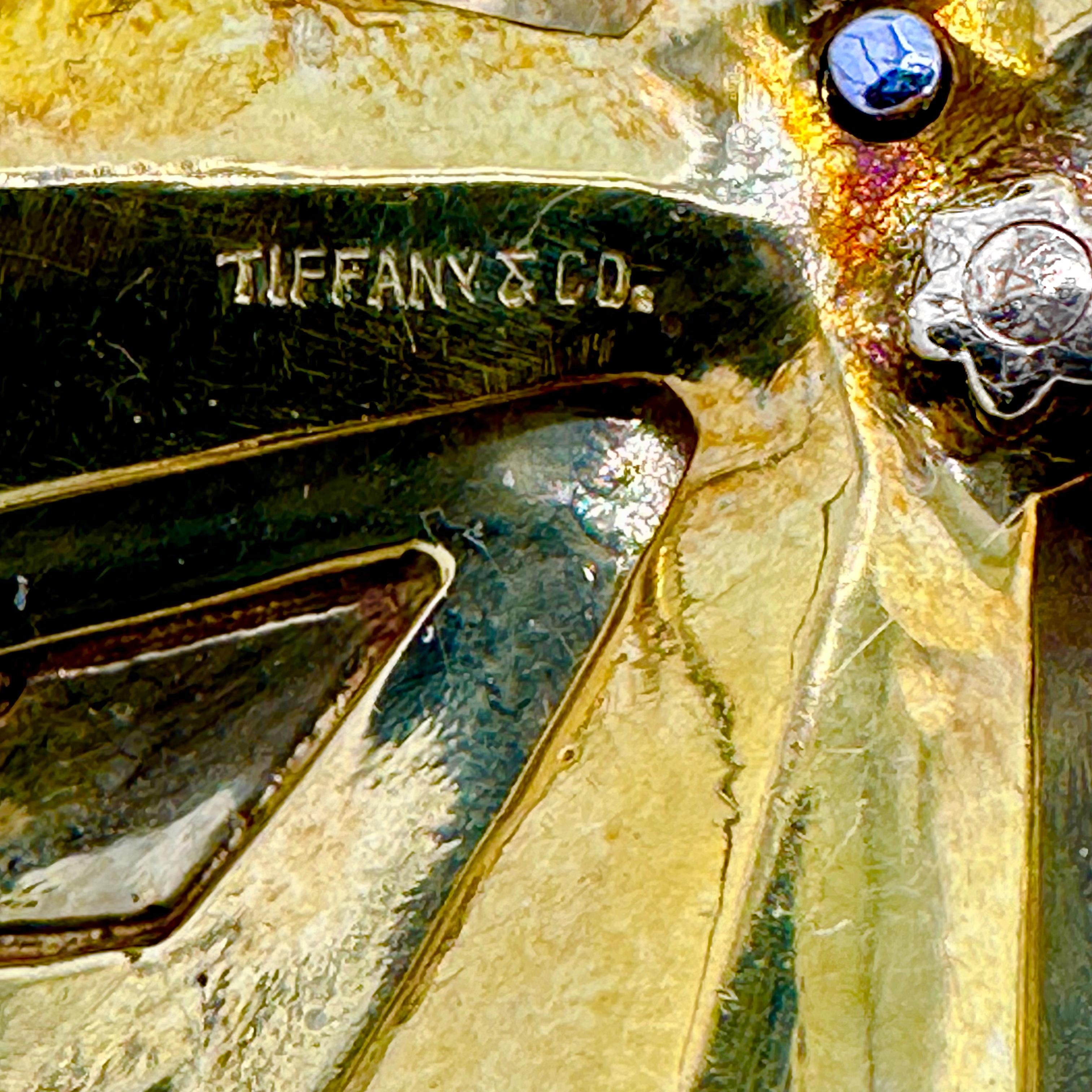 Prächtige Tiffany & Co. aus der Mitte des 20. Jahrhunderts. Brosche mit Diamant und Emaille Starburst (Moderne)