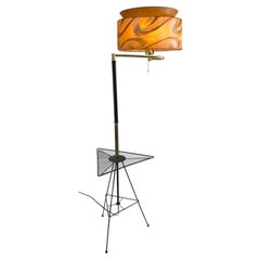 Magnifica lampada da terra moderna di metà secolo, anni '50 - '60