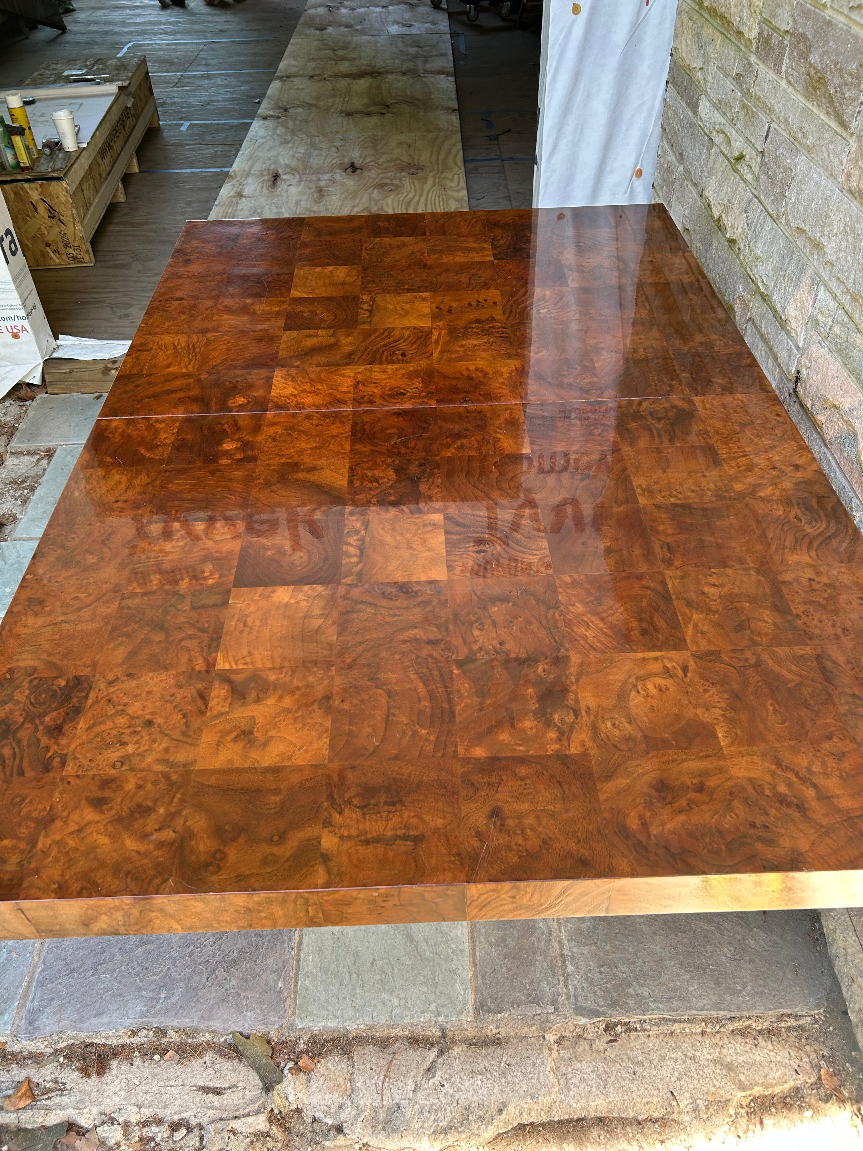 Magnifique table de salle à manger en chrome Milo Baughman, moderne du milieu du siècle dernier en vente 11