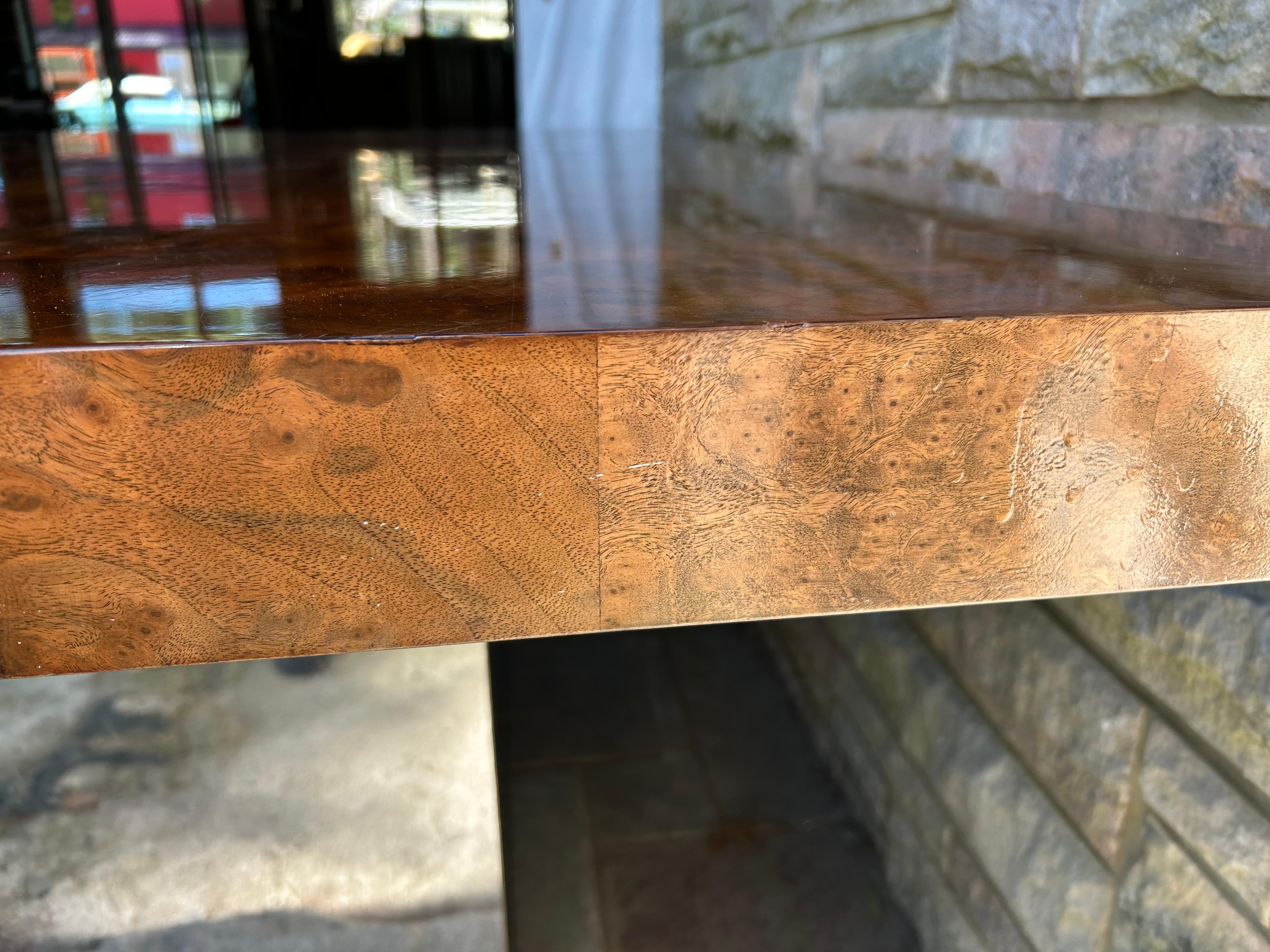 Fin du 20e siècle Magnifique table de salle à manger en chrome Milo Baughman, moderne du milieu du siècle dernier en vente