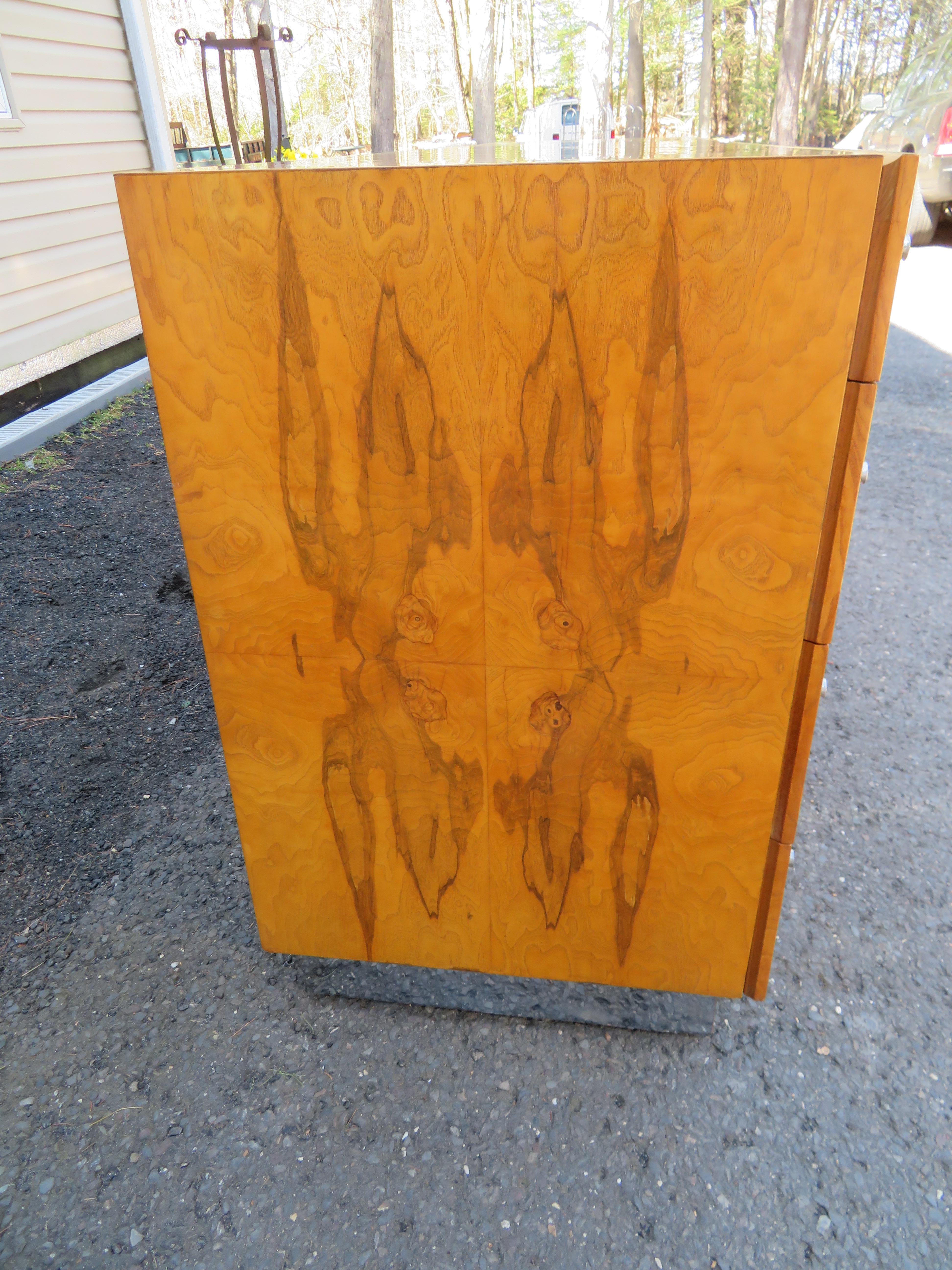 American Magnificent Milo Baughman for Thayer Coggin Burl Credenza Mid-Century Modern