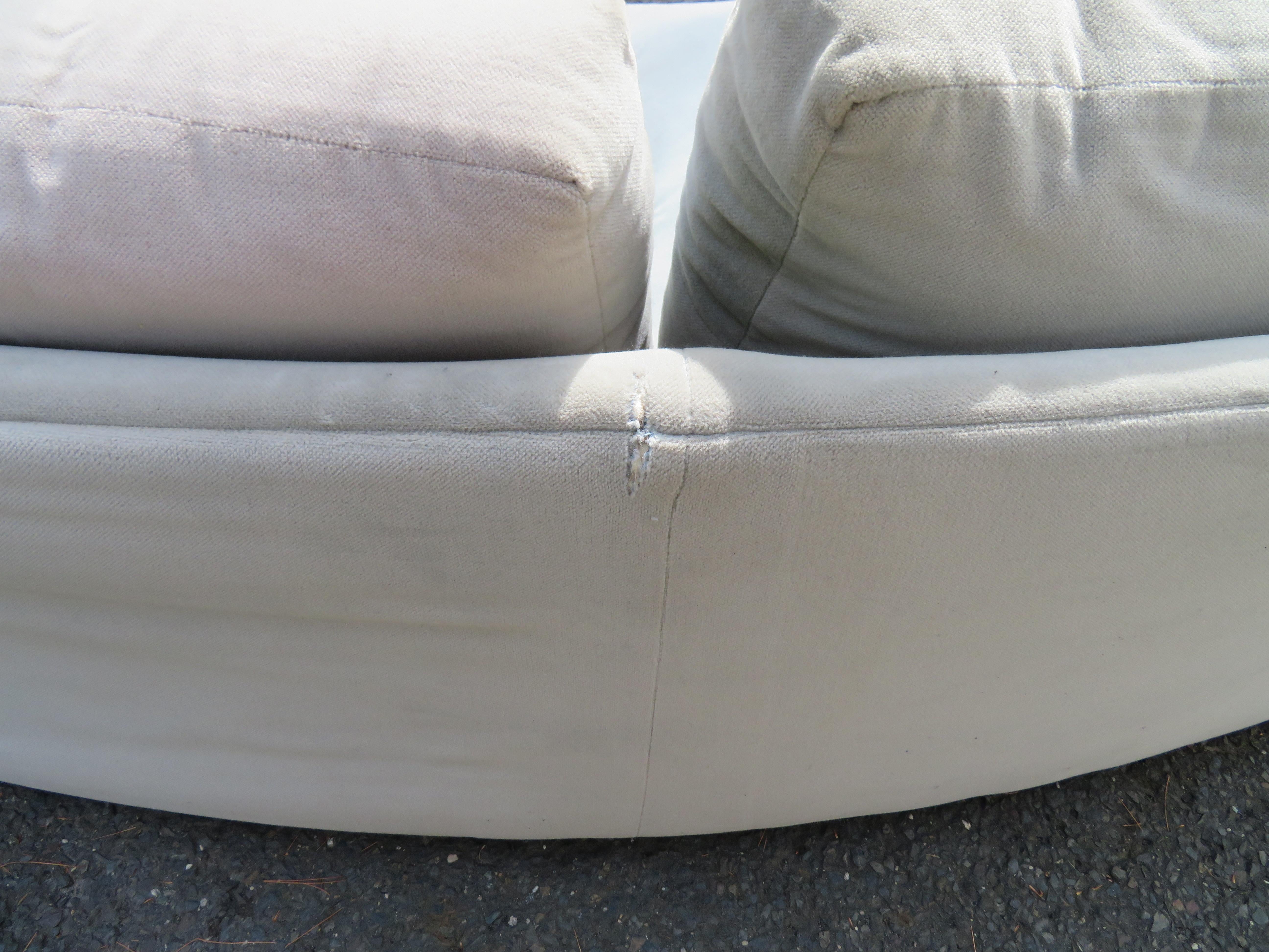 Magnificent Milo Baughman Thayer Coggin 4 Piece Circular Sectional Sofa Rosewood 8