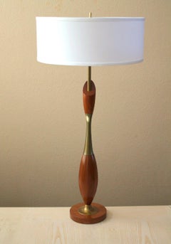 Magnificent Modeline Mid Century Danish Modern Rosewood Table Lamp 1958 Pearsall