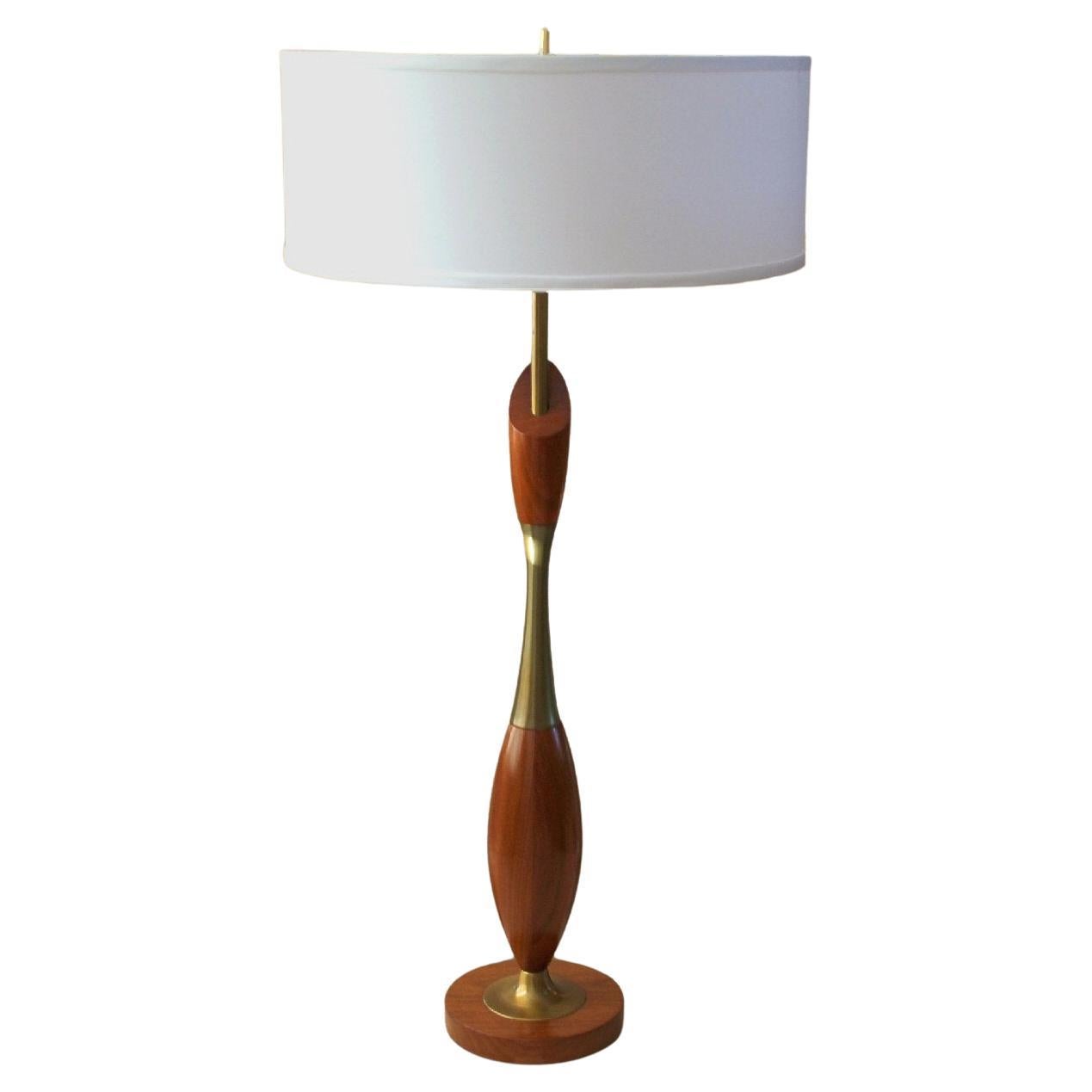Magnificent Modeline Mid Century Danish Modern Rosewood Table Lamp 1958 Pearsall For Sale