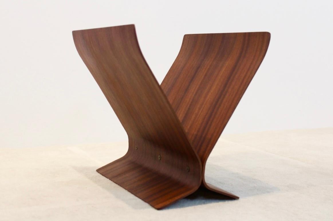 bent wood magazine rack
