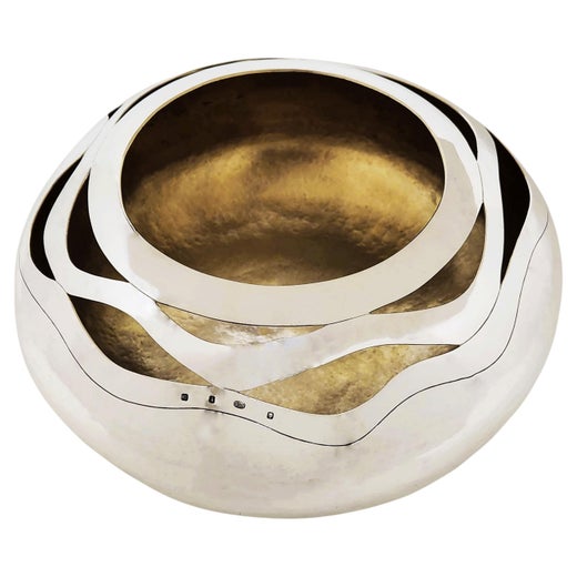 Magnificent Modern Britannia Silver Bowl c. 2000 Roger Doyle