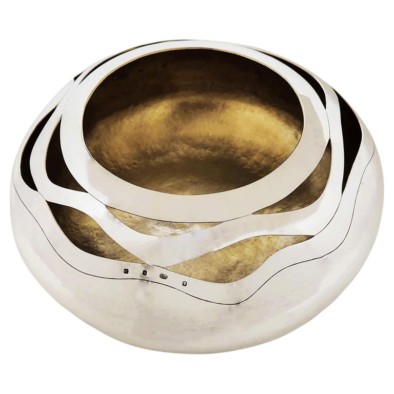 Magnificent Modern Britannia Silver Bowl c. 2000 Roger Doyle