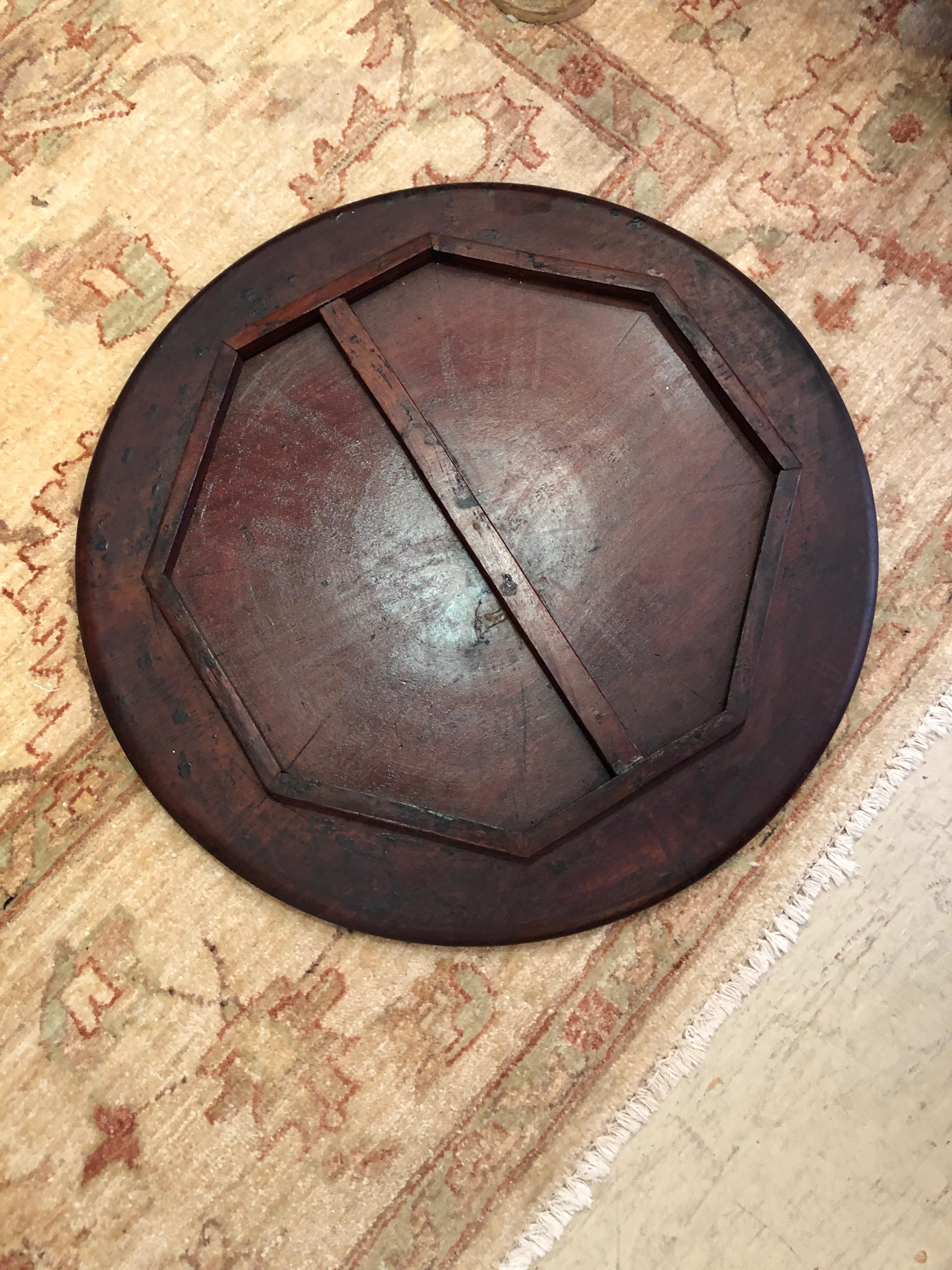 Magnificent Moorish or Anglo Indian Carved Wood Round Circular End Table 5